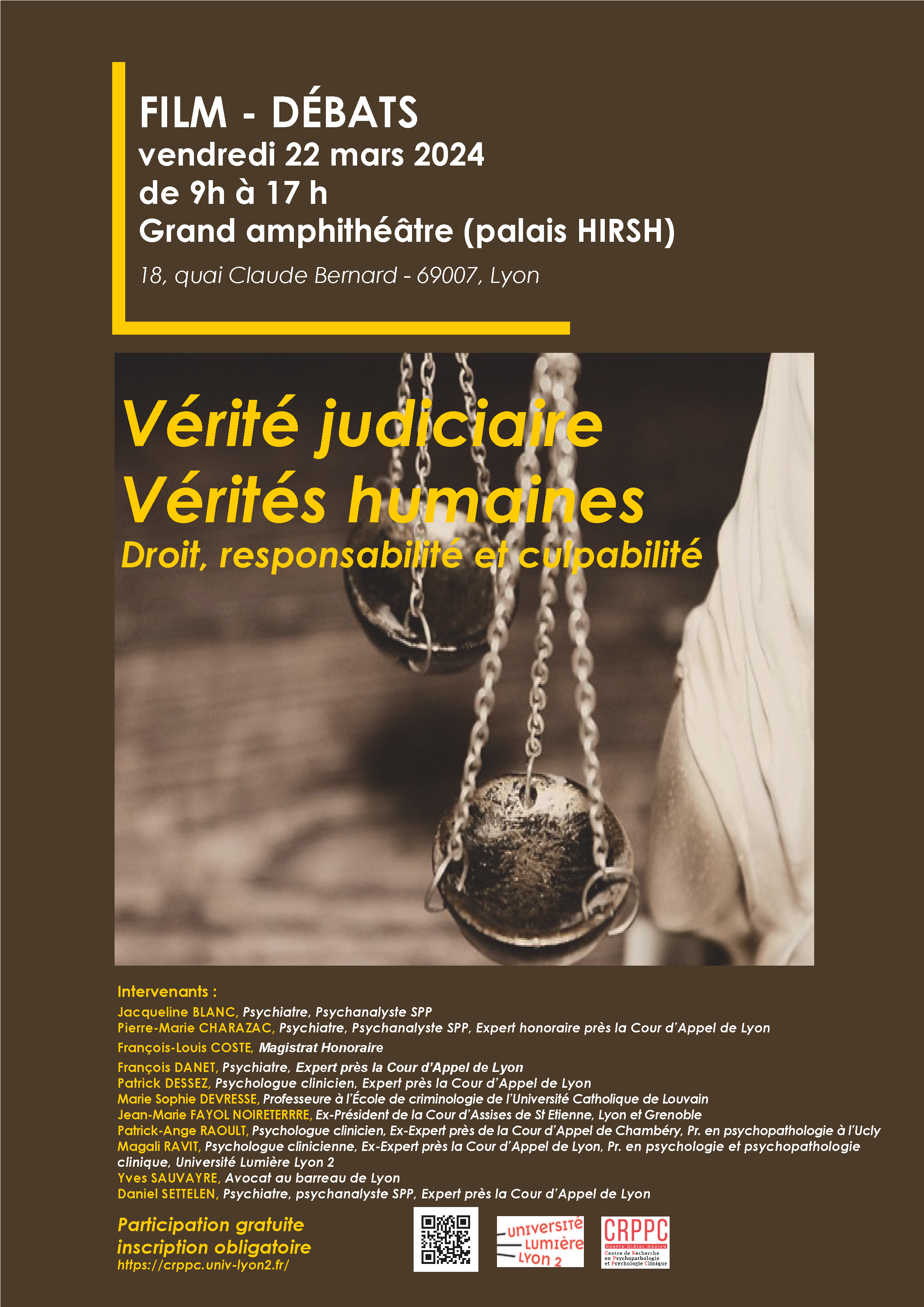 Vérité judiciaire Vérités humaines